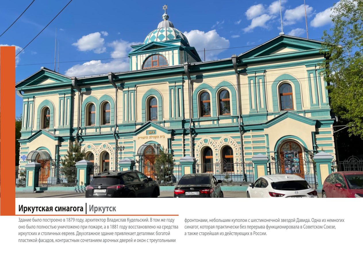 Страница локейшн-бука с Иркутской синагогой